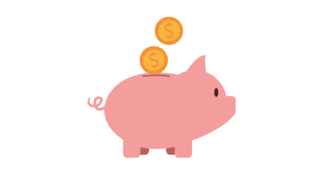 Buntes Icon vom Sparschwein