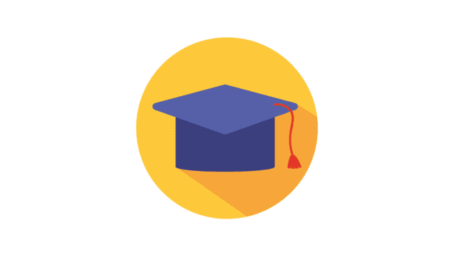 Farbiges Icon vom Schulhut