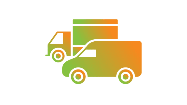 Buntes Icon von zwei Fahrzeugen